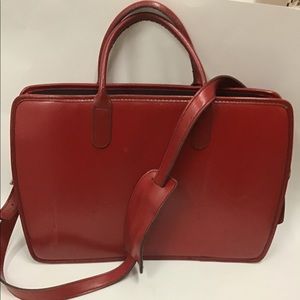 Jack George’s Red Leather Attaché Case w/Key